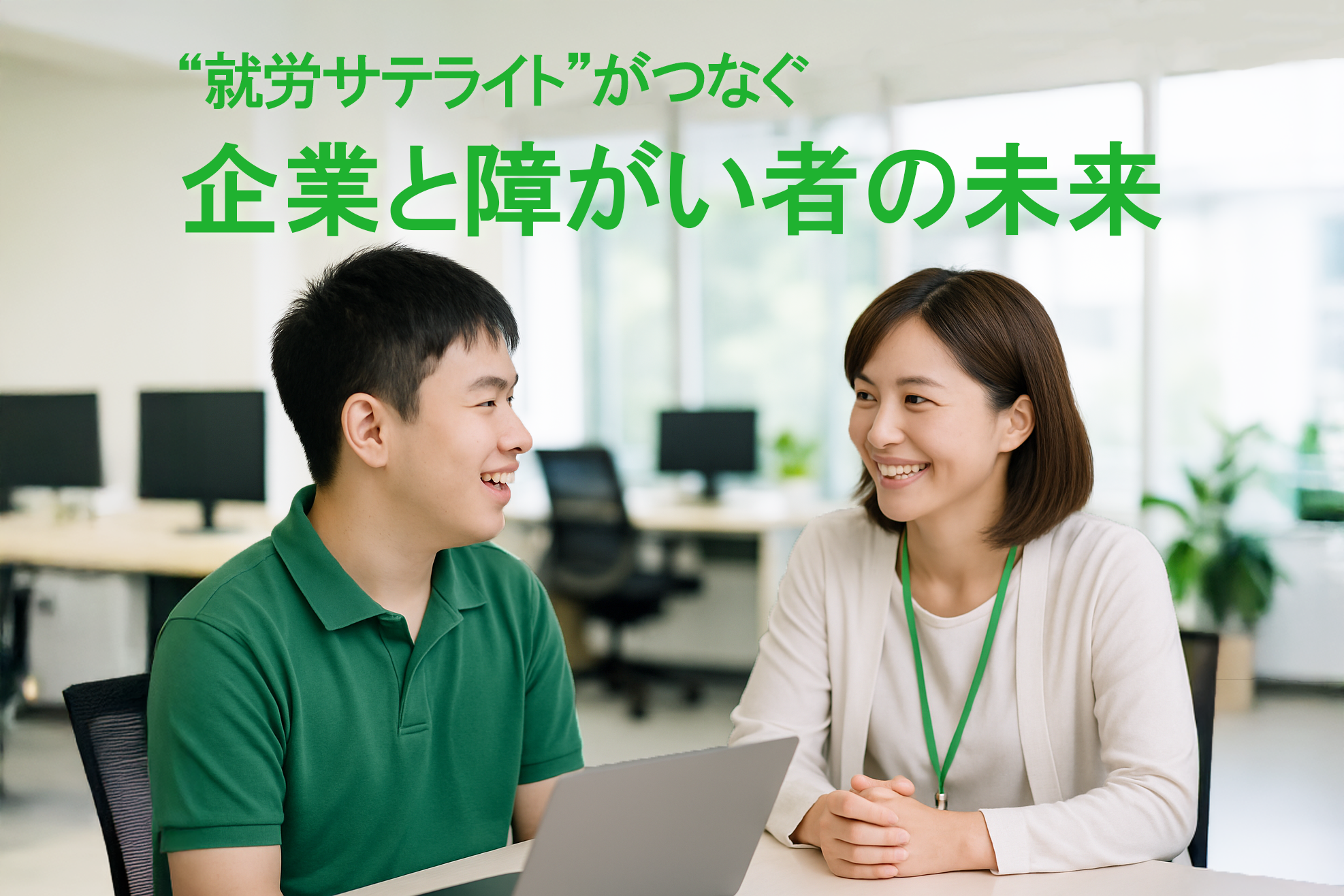 九州・福岡の障がい者雇用|サテライト雇用(サテライト型就労)の導入イメージ